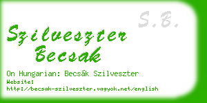 szilveszter becsak business card